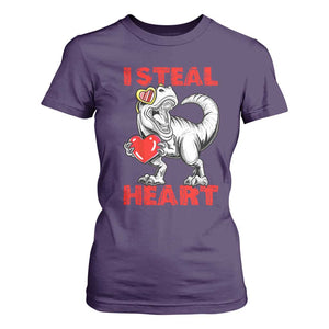 Valentine's Day T Shirt For Women Dinosaur I Steal Hearts Kid Boy Men Lover TS09 Purple Print Your Wear