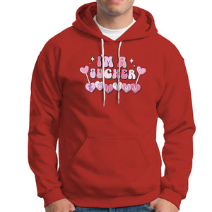 Valentine's Day Hoodie I'm A Sucker For You Heart Candy Lollipop TS09 Red Printyourwear