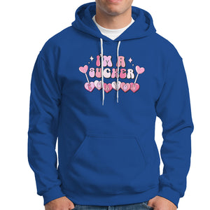 Valentine's Day Hoodie I'm A Sucker For You Heart Candy Lollipop TS09 Royal Blue Printyourwear