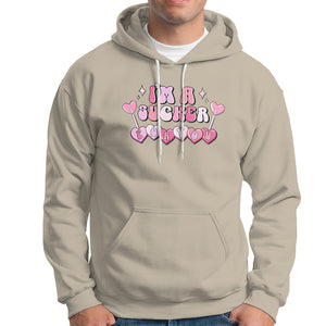 Valentine's Day Hoodie I'm A Sucker For You Heart Candy Lollipop TS09 Sand Printyourwear