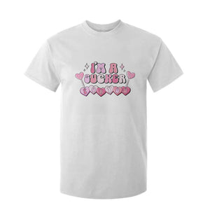 Valentine's Day T Shirt For Kid I'm A Sucker For You Heart Candy Lollipop TS09 White Print Your Wear