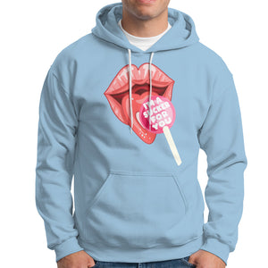 Valentine's Day Hoodie I'm A Sucker For You Candy Pop Lollipop TS09 Light Blue Printyourwear