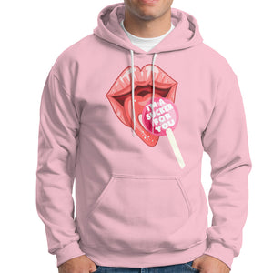 Valentine's Day Hoodie I'm A Sucker For You Candy Pop Lollipop TS09 Light Pink Printyourwear