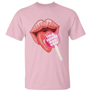 Valentine's Day T Shirt I'm A Sucker For You Candy Pop Lollipop TS09 Light Pink Printyourwear