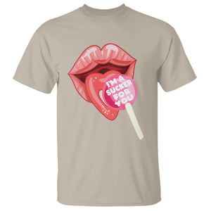 Valentine's Day T Shirt I'm A Sucker For You Candy Pop Lollipop TS09 Sand Printyourwear