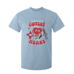 Valentine's Day T Shirt For Kid I Care For Cutest Little Hearts Nurse Life TS09 Light Blue Print Your Wear