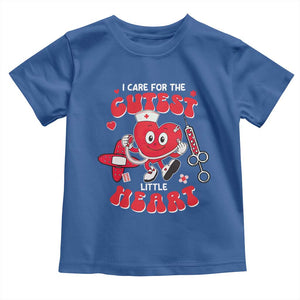 Valentine's Day Toddler T Shirt I Care For Cutest Little Hearts Nurse Life TS09 Royal Blue Print Your Wear