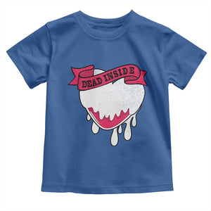 Valentine's Day Toddler T Shirt Dead Inside Melting Heart Goth TS09 Royal Blue Print Your Wear