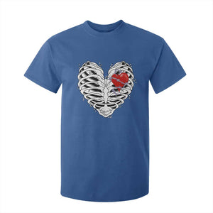 Valentine's Day T Shirt For Kid Gothic Valentine Skeleton With Barbed Wire Heart TS09 Royal Blue Print Your Wear