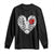 Valentine's Day Long Sleeve Shirt Gothic Valentine Skeleton With Barbed Wire Heart TS09 Black Print Your Wear