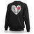 Valentine's Day Sweatshirt Gothic Valentine Skeleton With Barbed Wire Heart TS09 Black Printyourwear