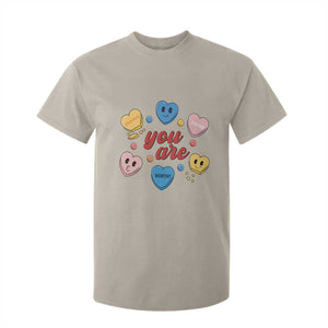 You Are Loved Worthy Enough Candy Heart Valentine's Day T Shirt For Kid TS09 Sand Print Your Wear