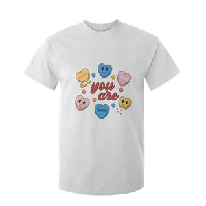 You Are Loved Worthy Enough Candy Heart Valentine's Day T Shirt For Kid TS09 White Print Your Wear