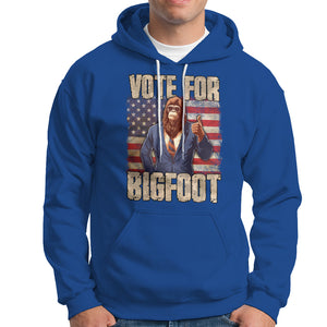 Vote For Bigfoot President Election Funny Sasquatch USA Flag Hoodie TS09 Royal Blue Printyourwear