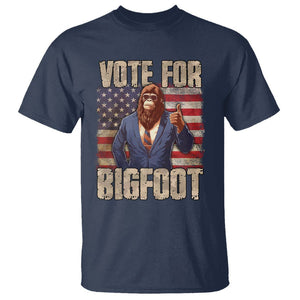 Vote For Bigfoot President Election Funny Sasquatch USA Flag T Shirt TS09 Navy Printyourwear