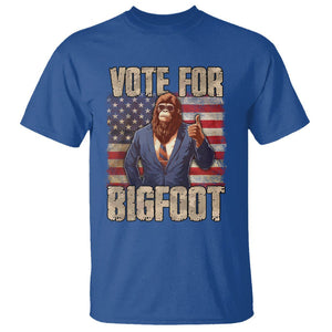 Vote For Bigfoot President Election Funny Sasquatch USA Flag T Shirt TS09 Royal Blue Printyourwear