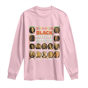 Black History Long Sleeve Shirt Remembering The Past Shaping The Future TS09 Light Pink Print Your Wear