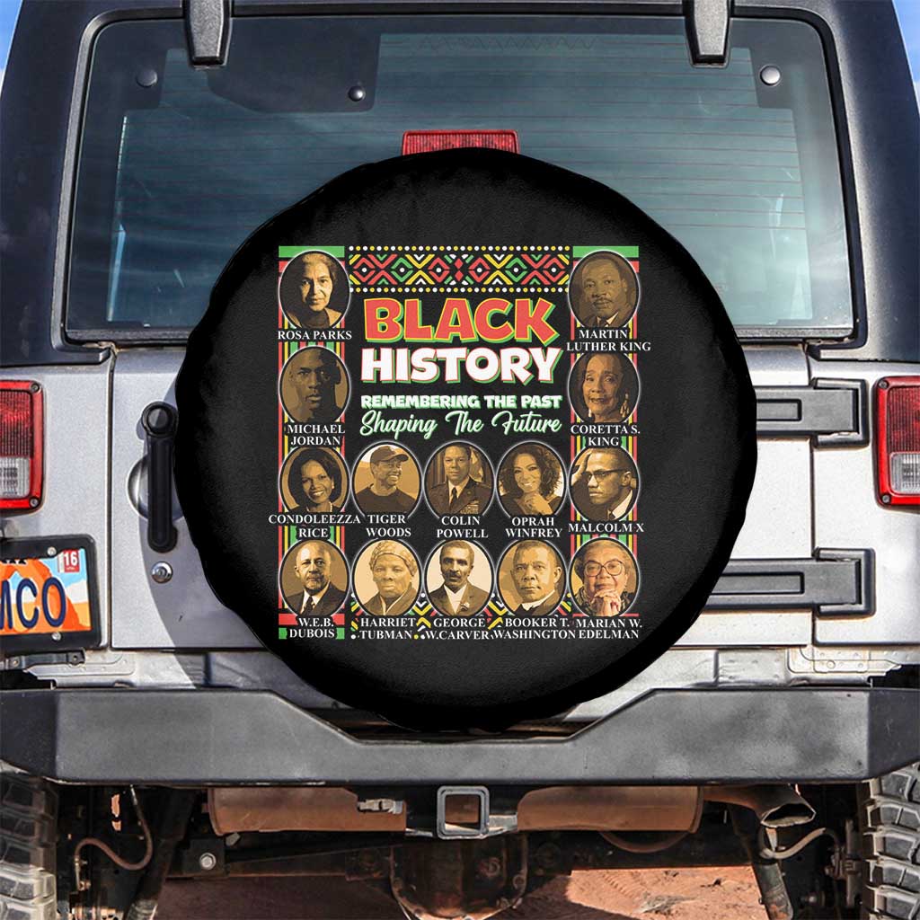 Black History Spare Tire Cover Remembering The Past Shaping The Future TS09 No hole Black Print Your Wear