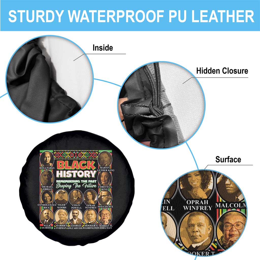 Black History Spare Tire Cover Remembering The Past Shaping The Future TS09 Print Your Wear