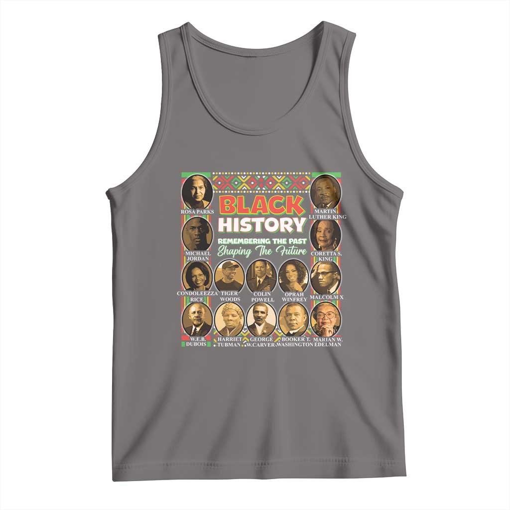 Black History Tank Top Remembering The Past Shaping The Future TS09 Deep Heather Print Your Wear