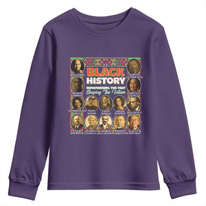 Black History Youth Sweatshirt Remembering The Past Shaping The Future TS09 Purple Print Your Wear