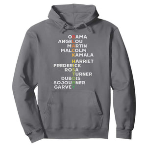 Black History Leaders Hoodie Obama Martin Malcolm Harriet TS09 Charcoal Print Your Wear