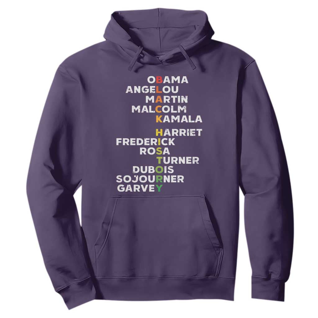 Black History Leaders Hoodie Obama Martin Malcolm Harriet TS09 Purple Print Your Wear