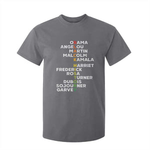 Black History Leaders T Shirt For Kid Obama Martin Malcolm Harriet TS09 Charcoal Print Your Wear