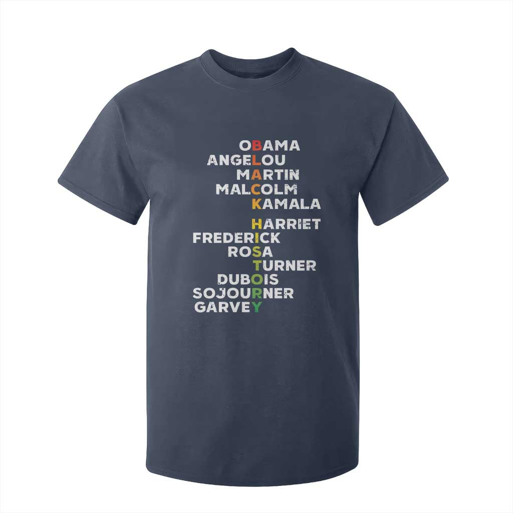 Black History Leaders T Shirt For Kid Obama Martin Malcolm Harriet TS09 Navy Print Your Wear