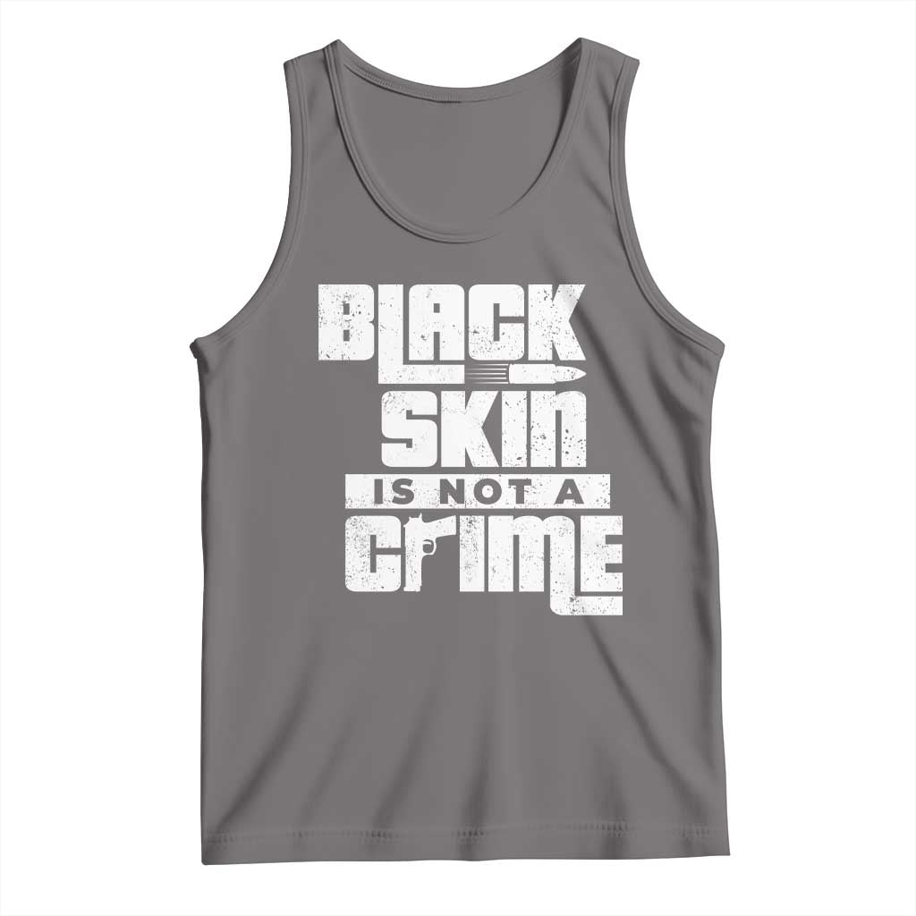 Black Skin Is Not A Crime Tank Top TS09 Deep Heather Print Your Wear