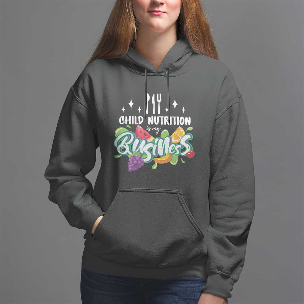 Lunch Lady Hoodie Child Nutrition Is My Business TS09 Black Print Your Wear