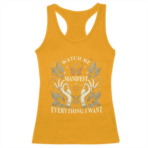 Watch Me Manifest Racerback Tank Top Manifesting Manifestation Everything I Want TS09 Gold Print Your Wear