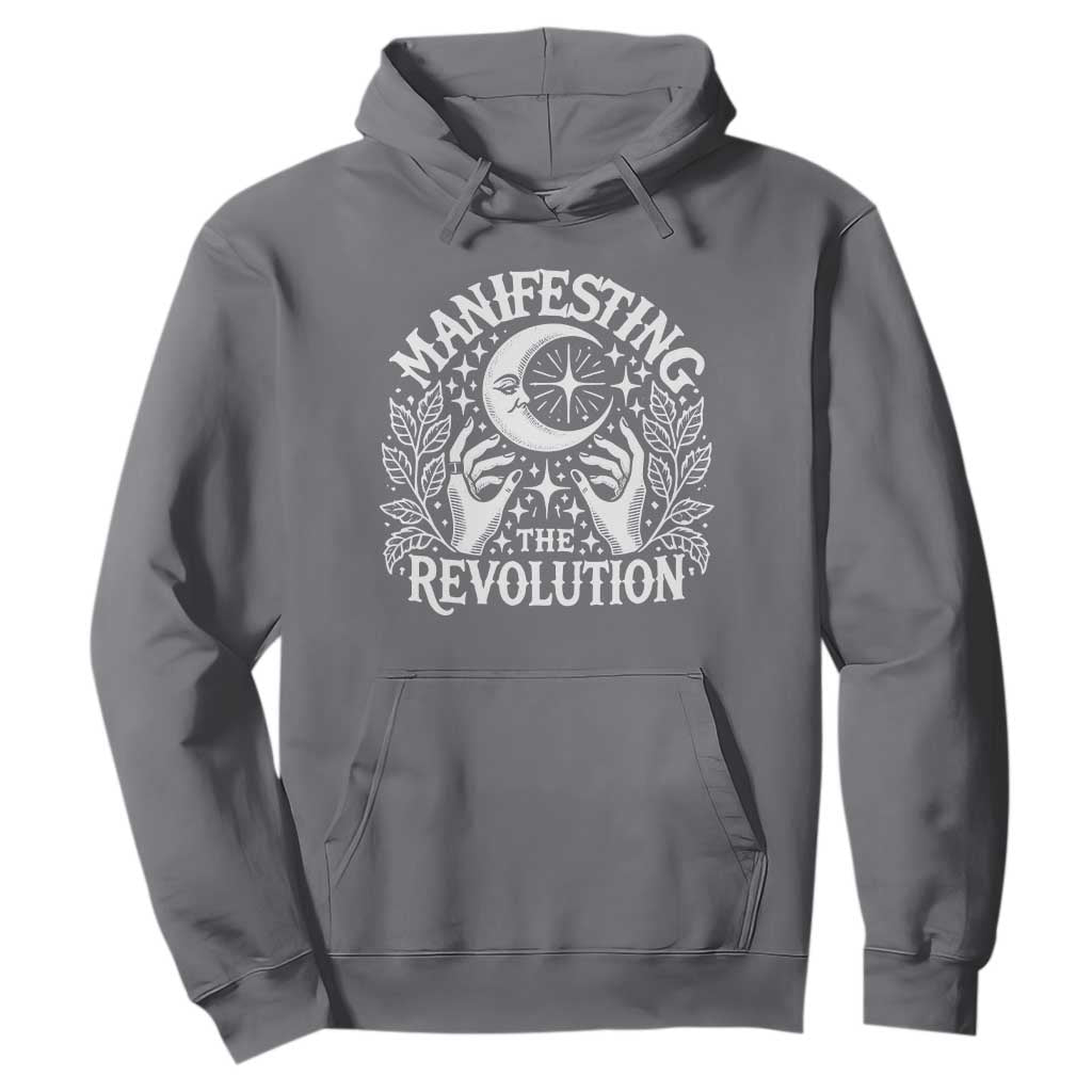 Manifesting The Revolution Hoodie TS09 Charcoal Print Your Wear