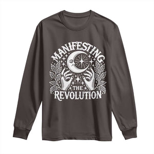 Manifesting The Revolution Long Sleeve Shirt TS09 Dark Chocolate Print Your Wear