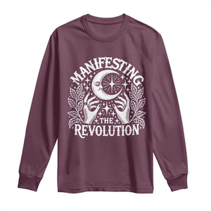 Manifesting The Revolution Long Sleeve Shirt TS09 Maroon Print Your Wear