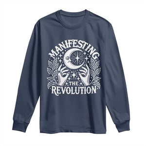 Manifesting The Revolution Long Sleeve Shirt TS09 Navy Print Your Wear