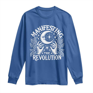 Manifesting The Revolution Long Sleeve Shirt TS09 Royal Blue Print Your Wear