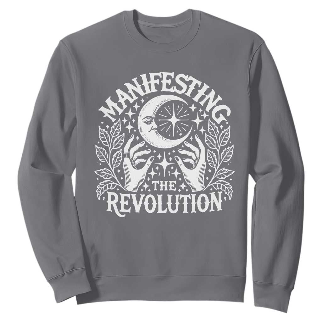 Manifesting The Revolution Sweatshirt TS09 Charcoal Print Your Wear
