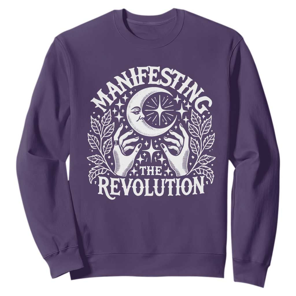 Manifesting The Revolution Sweatshirt TS09 Purple Print Your Wear
