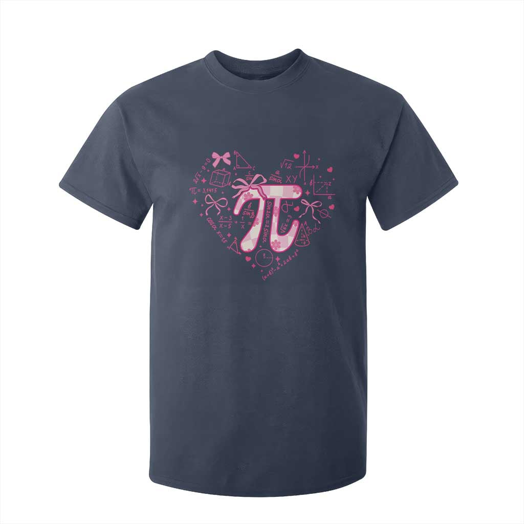 Coquette Pi Day T Shirt For Kid Cute Girl Math TS09 Navy Print Your Wear
