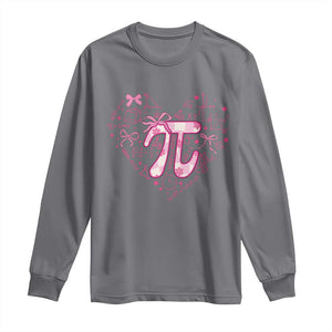 Coquette Pi Day Long Sleeve Shirt Cute Girl Math TS09 Charcoal Print Your Wear