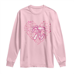 Coquette Pi Day Long Sleeve Shirt Cute Girl Math TS09 Light Pink Print Your Wear