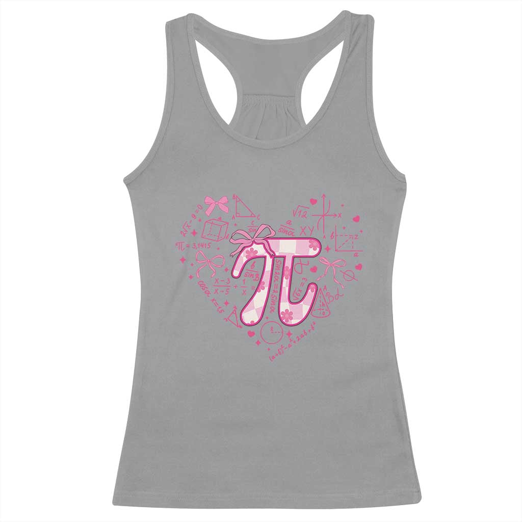 Coquette Pi Day Racerback Tank Top Cute Girl Math TS09 Sport Gray Print Your Wear