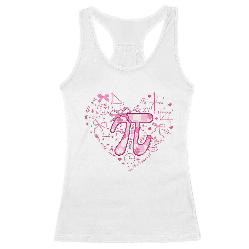 Coquette Pi Day Racerback Tank Top Cute Girl Math TS09 White Print Your Wear