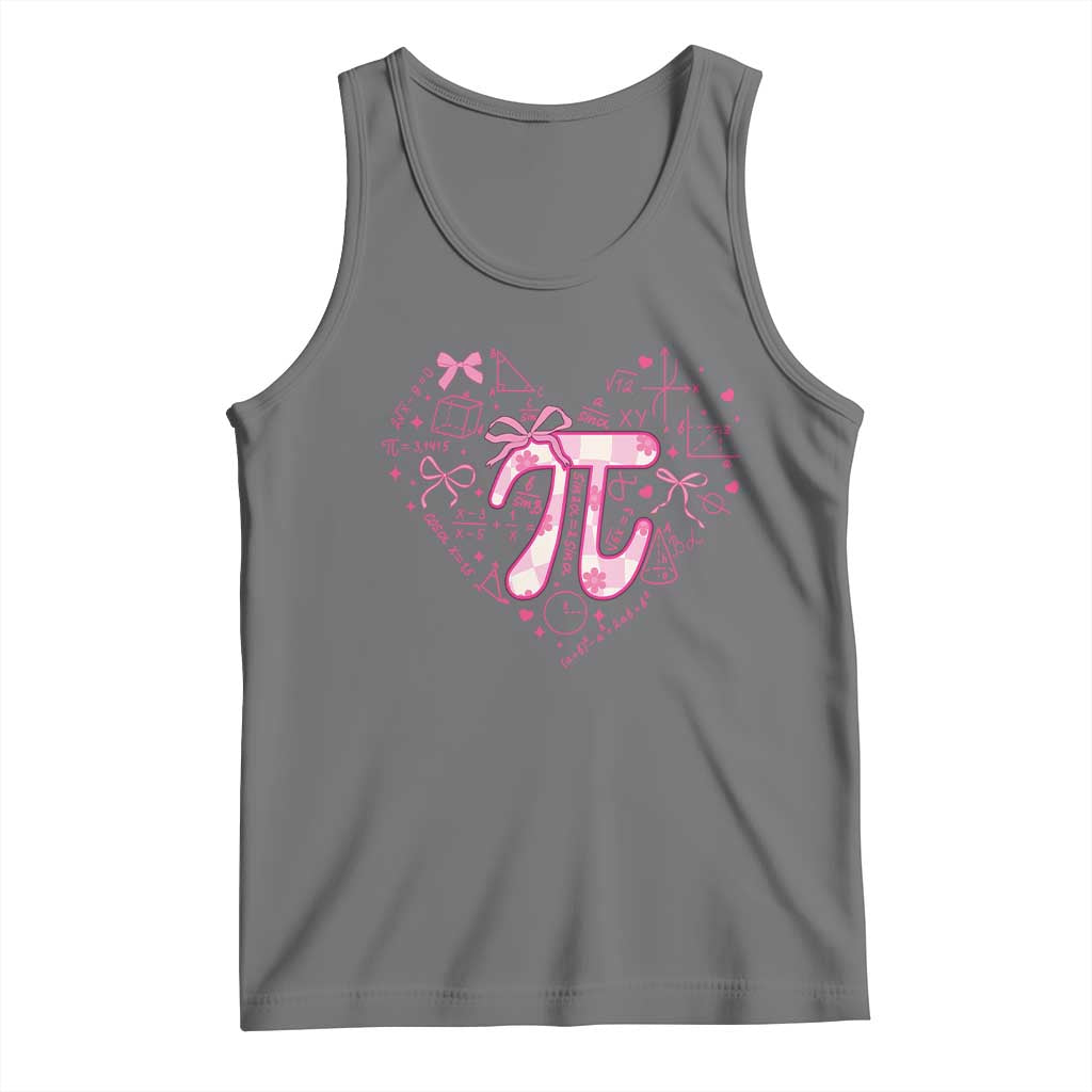 Coquette Pi Day Tank Top Cute Girl Math TS09 Black Heather Print Your Wear