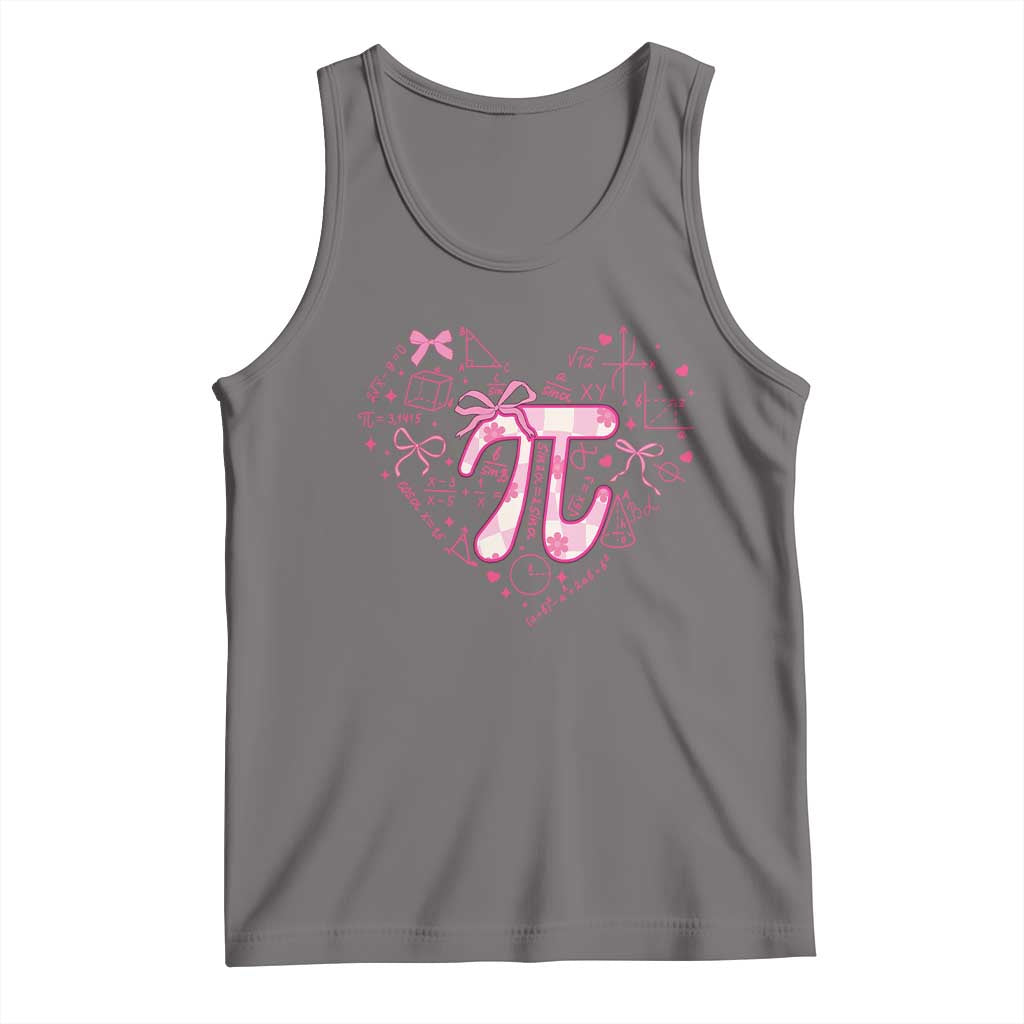 Coquette Pi Day Tank Top Cute Girl Math TS09 Deep Heather Print Your Wear