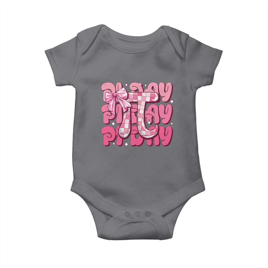 Coquette Pi Day Baby Onesie Math Lover Cute Girl Mathematician TS09 Charcoal Print Your Wear