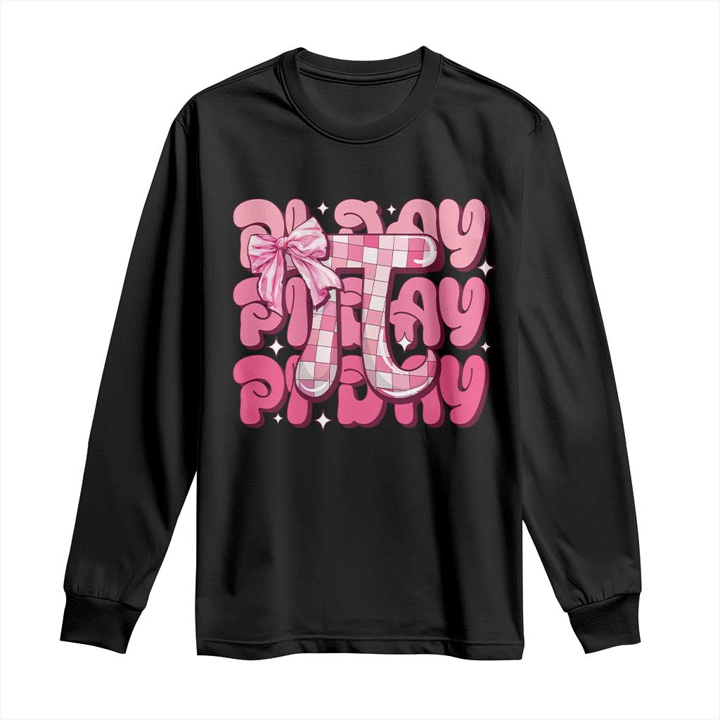 Coquette Pi Day Long Sleeve Shirt Math Lover Cute Girl Mathematician TS09 Black Print Your Wear