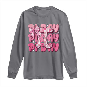 Coquette Pi Day Long Sleeve Shirt Math Lover Cute Girl Mathematician TS09 Charcoal Print Your Wear