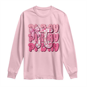 Coquette Pi Day Long Sleeve Shirt Math Lover Cute Girl Mathematician TS09 Light Pink Print Your Wear